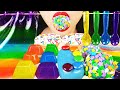 ASMR RAINBOW FOODS: SHEET JELLY, EARTH GUMMI CANDY, EDIBLE SPOONS, SOUR GUMMY, CAKE POP, CUPCAKES