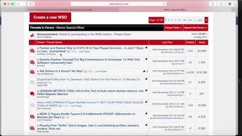 How To Post A WSO In The Warrior Forum