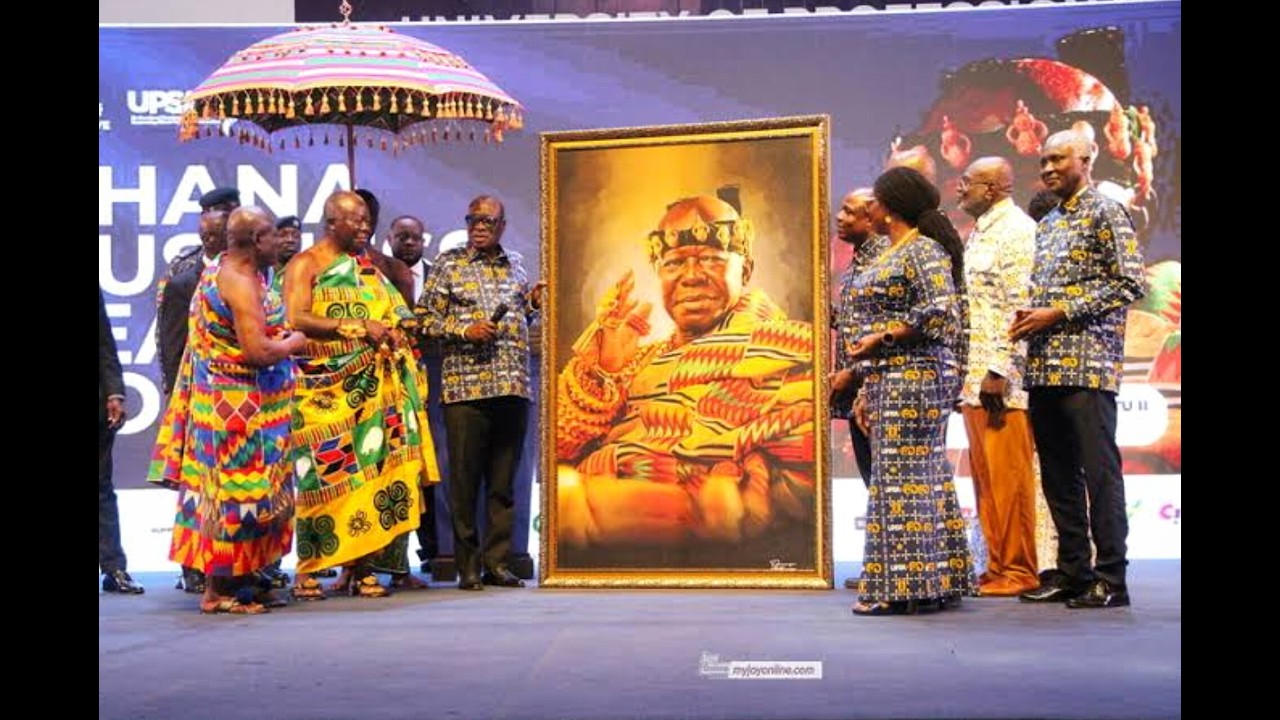 Still from HRM Otumfuor Osei Tutu II's Full Lecture at The Ghana Business Leaders' Conclave