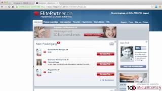 ElitePartner Bedienung der Partnervermittlungsplattform screenshot 1