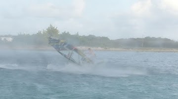 Ricardo Campello Windsurfing Behind Airplane in Los Roques