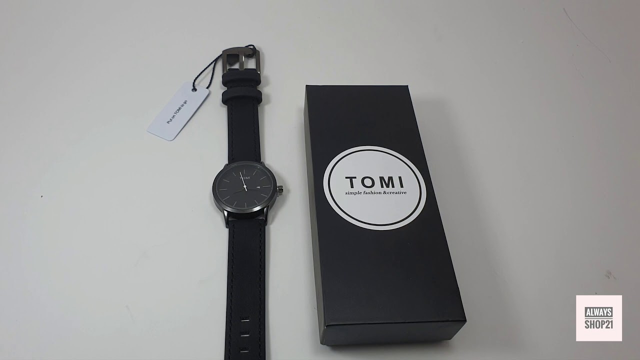 รีวิวนาฬิกา tomi นาฬิกาแฟชั่น สีดำสายหนัง
