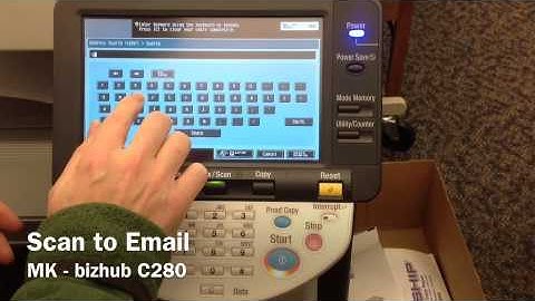 Scan to email - KM bizhub c280