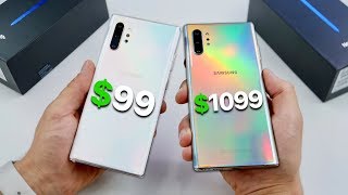 Поддельный Samsung Galaxy Note 10 Plus за 99 долларов против Note 10 Plus за 1099 долларов!