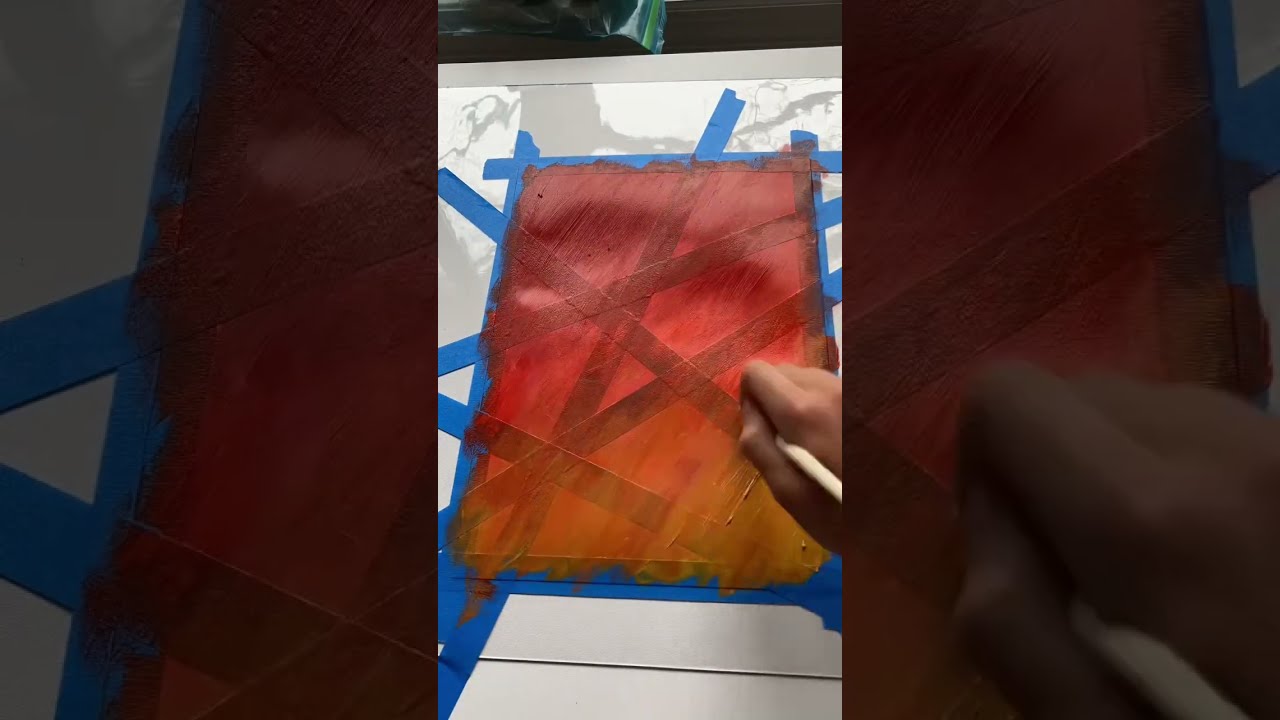 SATISFYING Art With PAINT And TAPE Asmr Must Watch Satisfying Painting Tape