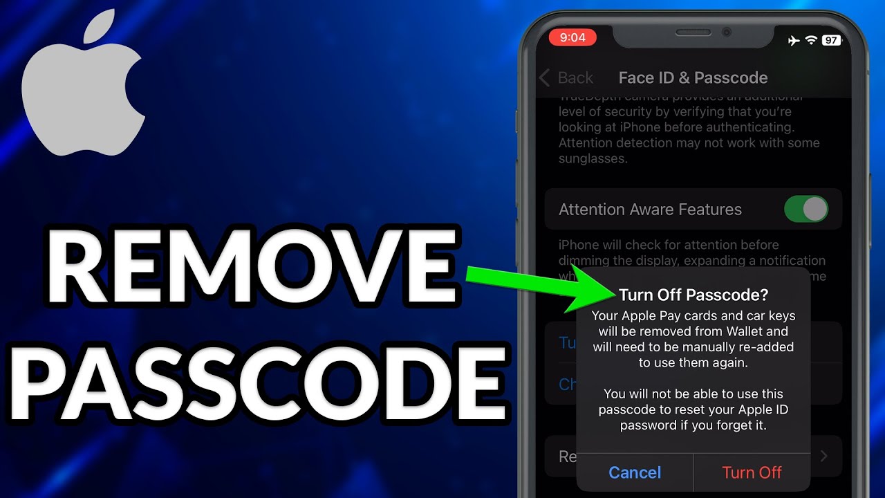 how-to-remove-passcode-from-iphone-youtube
