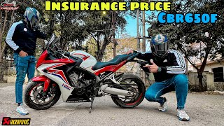 Insurance price of Cbr650f in India 😱🇮🇳 | Itna mehnga insurance 😰| | raja dc | @Rider__750