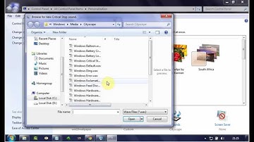 Windows 7 Tips : How to change Critical Stop Sound (Program Events)