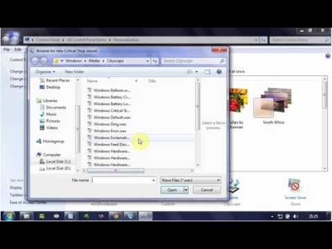Windows 7 Tips How To Change Critical Stop Sound Program Events 