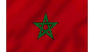 المملكة المغربية و النشيد الوطني المغربي،رايه حمراء تتوسطها نجمة خماسية خضراء