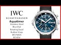 ▶ IWC Schaffhausen Aquatimer Jacques-Yves Cousteau Steel Blue Dial Rubber Strap IW376805 - REVIEW