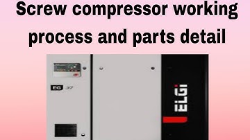 Screw compressor working process and parts detail