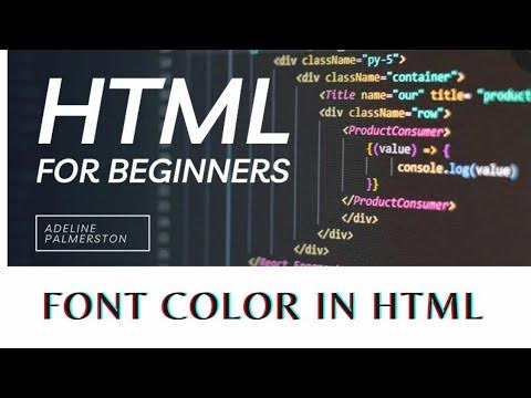 Html for Beginners.Font color in html. - YouTube