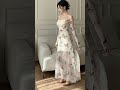 Women's Butterfly Print A-Line Midi Dress With Front Tie Up And Off Shoulder
