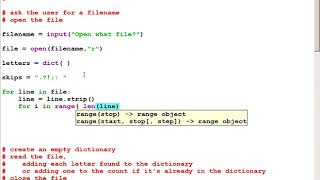 CIT1173 - Python Letter Frequency Bargraph