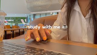 study vlog 🧾🛼 study with me at starbucks ☕️ in phuket (background noise, real time)