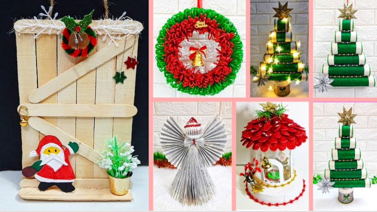5 Christmas Decoration idea with waste materials | Best out of ...