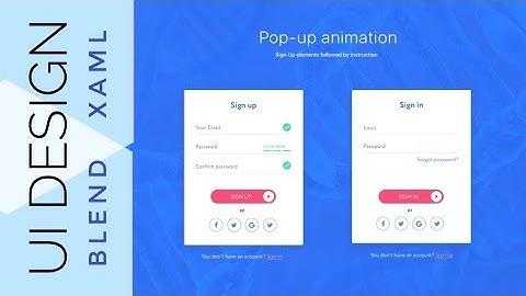 WPF Tutorial : XAML UI design in Visual studio blend 2019 | Pop Up Animation | C# WPF