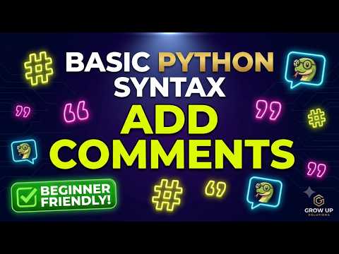 Basic Python Syntax - Add Comments