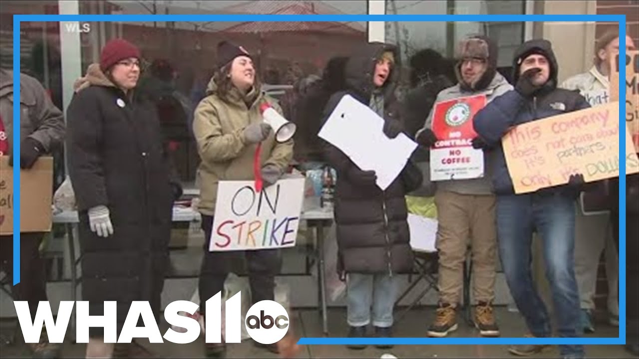 Workers at Amazon, Starbucks on picket line days ahead of Christmas