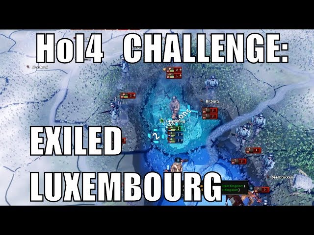 I try to beat Germany without a country - democratic Luxembourg exile government Hearts of Iron 4