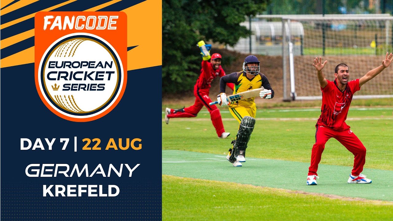 🔴 FanCode European Cricket Series Germany, Krefeld, 2022 Day 7 T10 Live Cricket