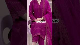Pakistani Suit lace design ideas 💖 #dress #fashion #summerfashion #shorts