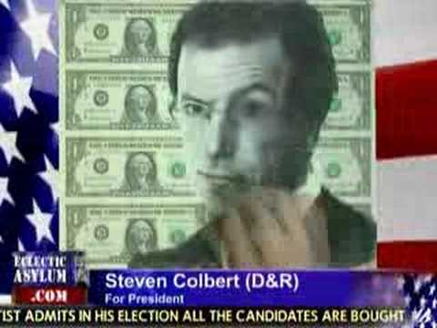 Stephen Colbert for President - Timelapse Drawing on Money