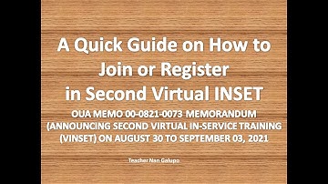 A quick guide on how to log in to our DepEd LMS account to join or register in the Second VINSET