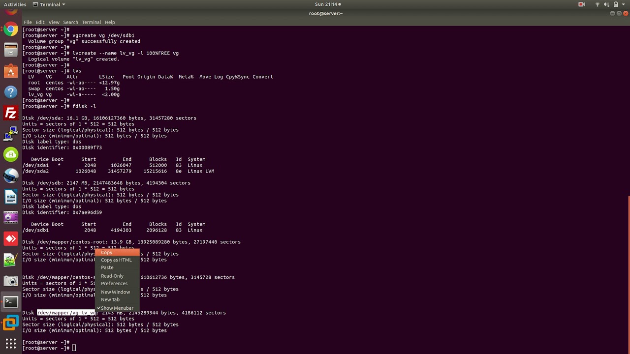 How To Create LVM On Centos - YouTube