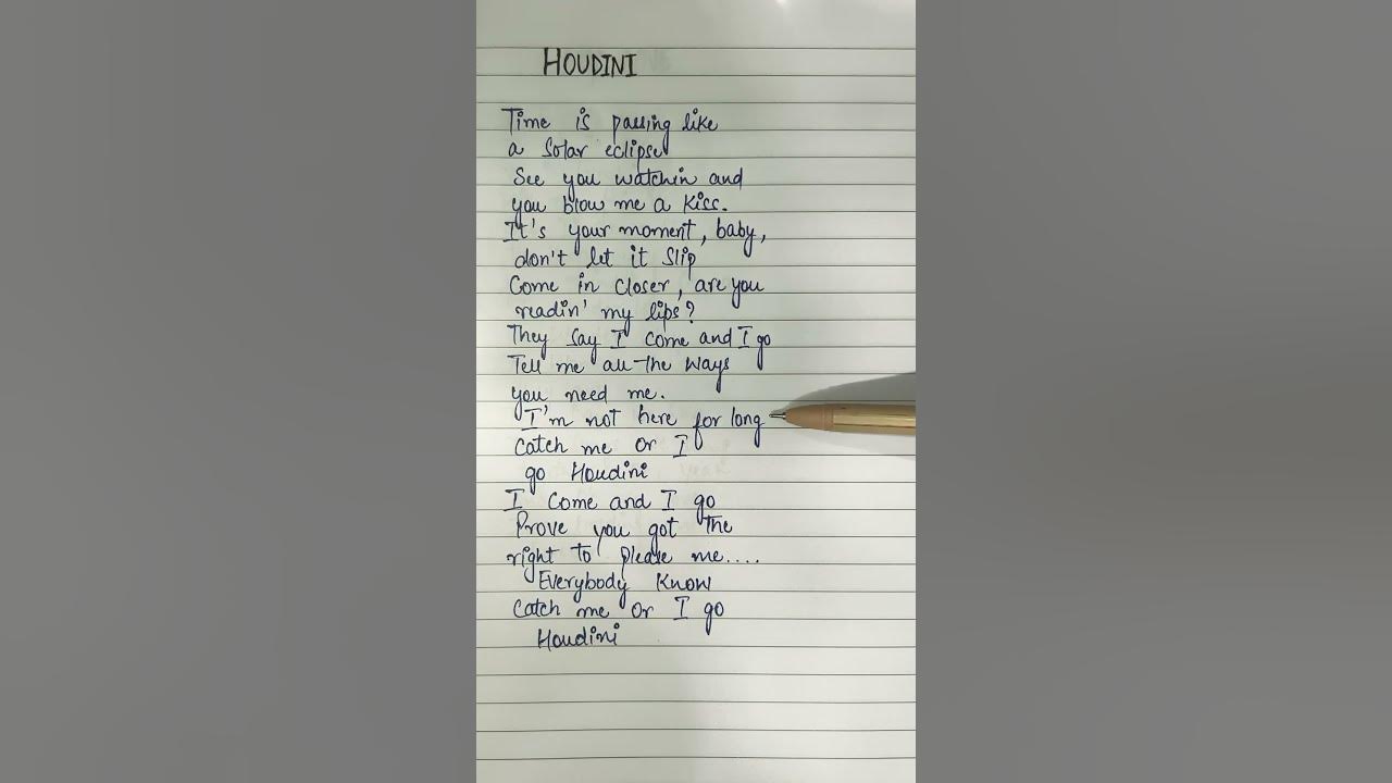 🌼Houdini song lyrics ~ Dua Lia #houdini #lyrics #shorts