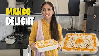10 Minutes Mango Delight Recipe l Mango Dessert Recipe By Kitchen With Amna