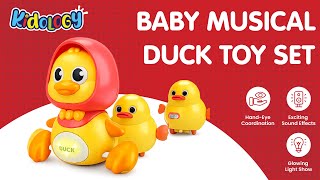 Interactive Baby Duck Toy Set | Music, Lights & Crawl Play | Kidology Toy Review