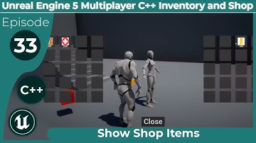 Unreal Engine 5 Multiplayer C++ Inventory and Shop #33: "Show Shop Items"