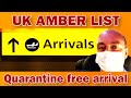 Amber List Travel  -  How does quarantine free return to the UK work? - July 2021