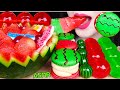 ASMR WATERMELON DESSERTS *WATERMELON PUNCH, MACARON, JELLY 수박화채, 수박 마카롱, 수박 젤리 먹방 EATING SOUNDS