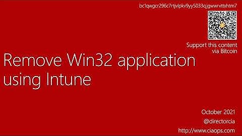 Uninstall Win32app with Intune