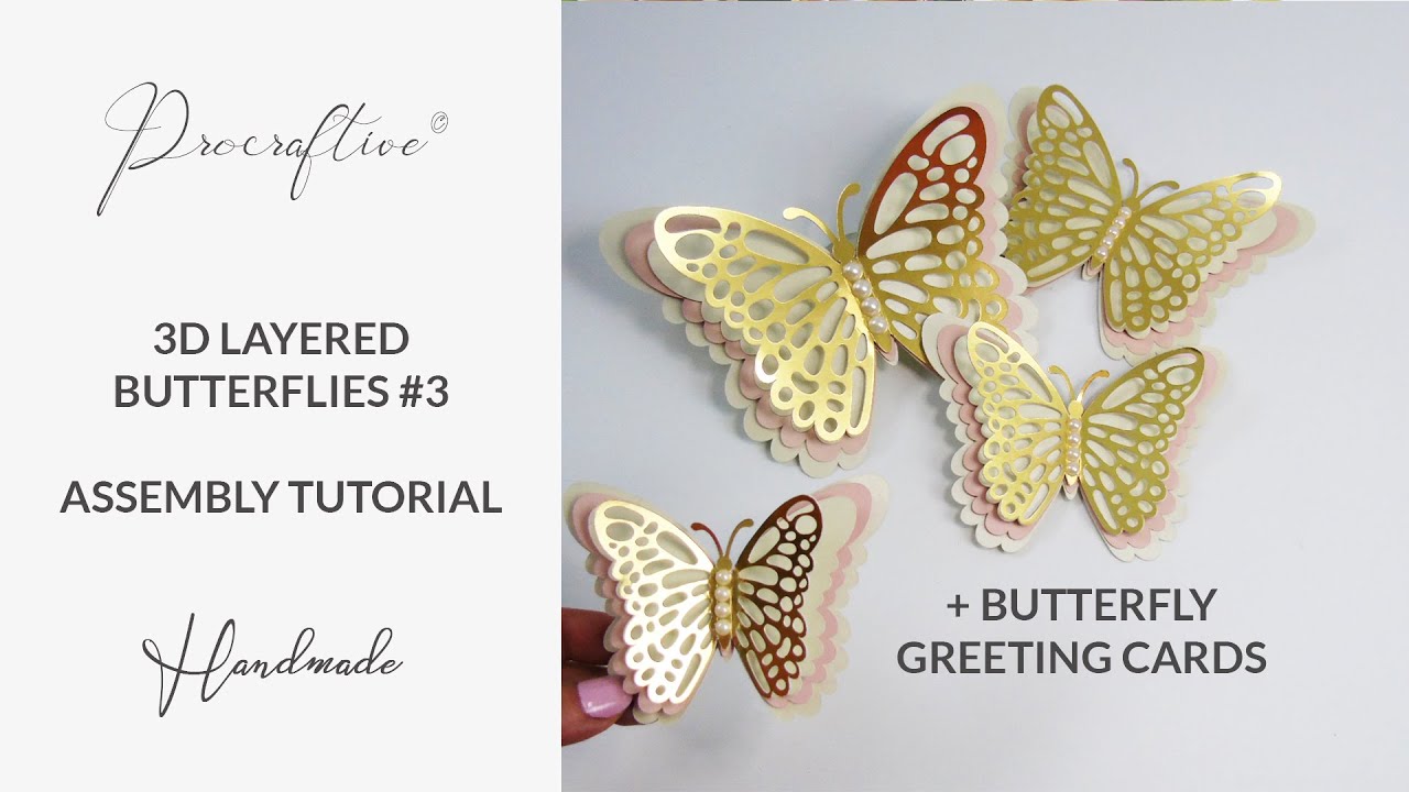 BEAUTIFUL 3D LAYERED BUTTERFLIES🦋TUTORIAL. #mariposa - YouTube