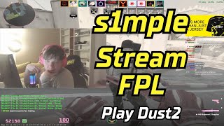 S1mple Returns to Play Dust2! FPL Stream! | May 9, 2024 #cs2 #pov #stream