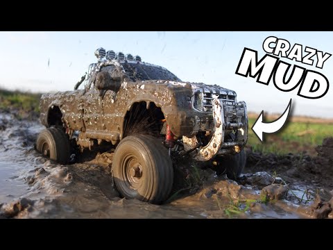 Epic RC Mud Bath with the Tamiya High Lift F350 Clone! HG-P410 4WD RC Truck.