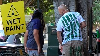 WET PAINT PRANK!! - HOW TO PRANKS