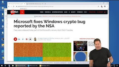Quick Fix for Windows 10 Crypto Bug (CVE-2020-0601)