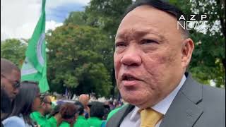 Minister of Housing David Lee promises single-family units. Video: Alicia Chamely