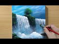 Waterfall Painting / Acrylic Painting for Beginners / STEP by STEP #197 / 폭포 아크릴화