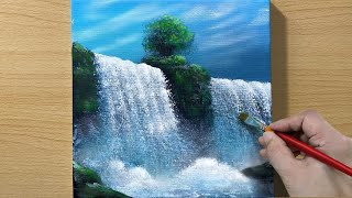 Waterfall Painting / Acrylic Painting for Beginners / STEP by STEP #197 / 폭포 아크릴화