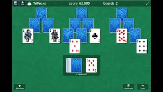 TriPeaks Solitaire Gameplay Walkthrough