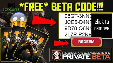 BLACK OPS 4 *FREE* BETA CODE