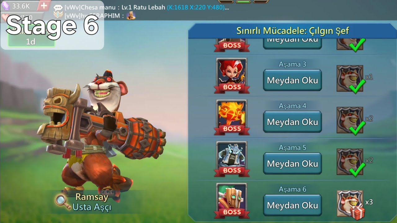 Limited Challenge: Crazy Chef - Stage 6 | Lords Mobile