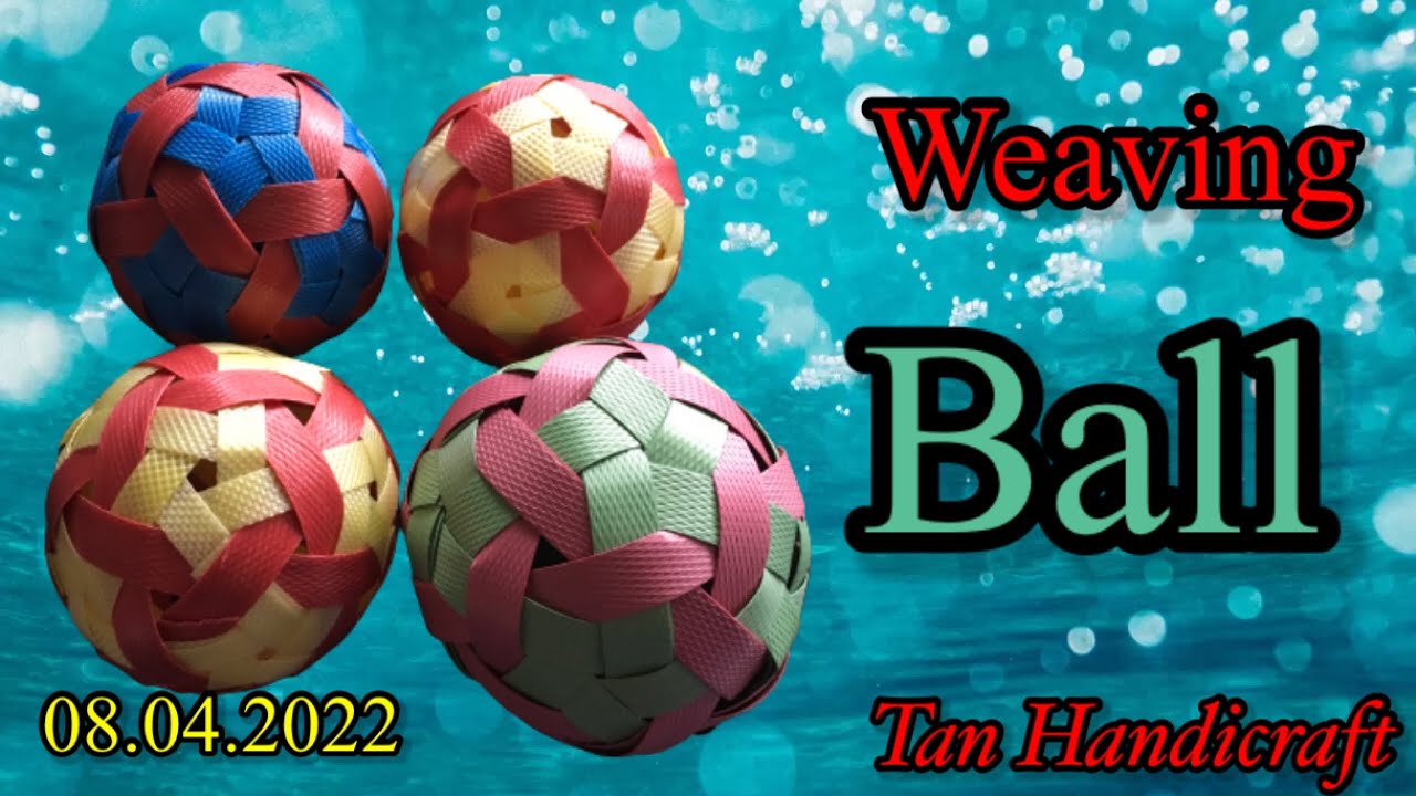 Tutorial ke 685 Weaving ball ( embelish with star ) strapping band YouTube