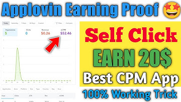 Applovin Earning Proof | Applovin Self Click kaise kare | New Application CPM work 2023